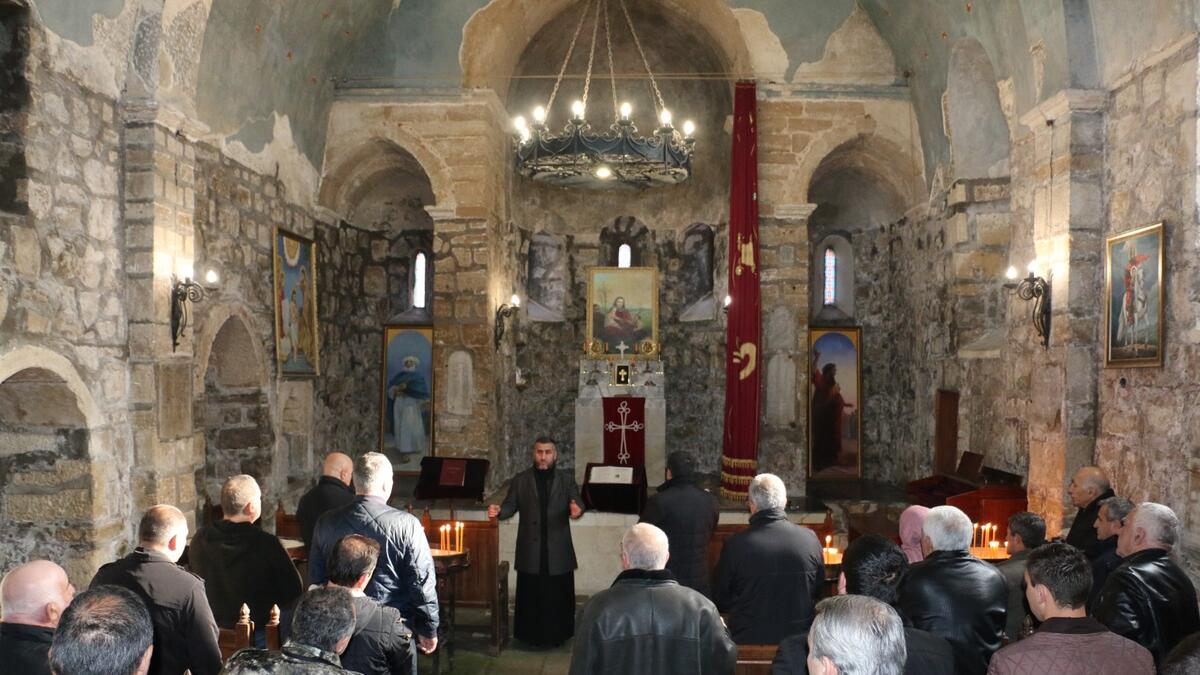 Собрание в храме Сурб Саркис после пикета в Феодосии
