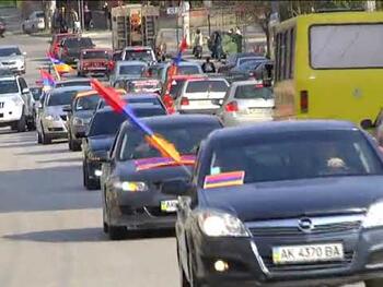 Автопробег в городе  Симферополь в  День памяти Геноцида Армян