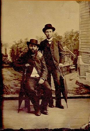 Спендиаров Александр  Афанасьевич Александр Спендиаров с отцом Вена 1890й год