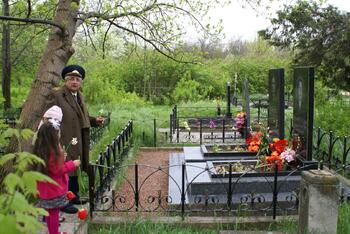 Церемония возложение цветов воинам ВОВ на староармянском кладбище DSC01685